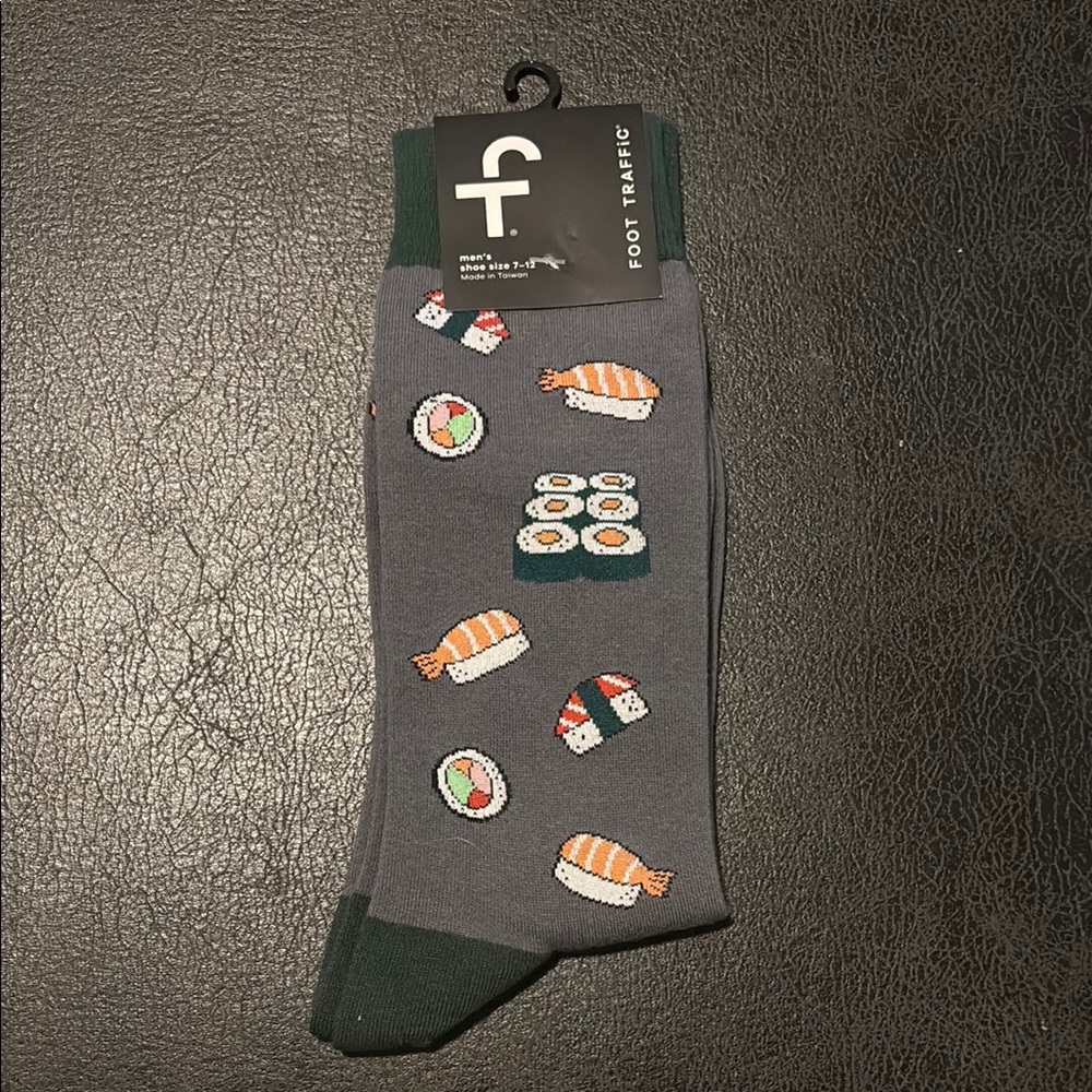 Foot Traffic Gray Sushi Socks